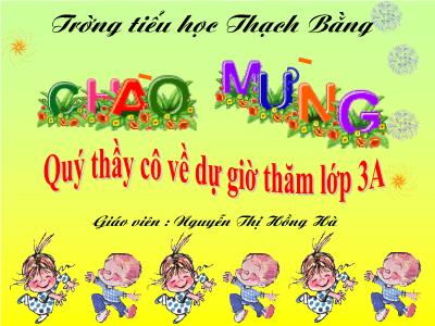 Bài giảng Tự nhiên & xã hội 3 - Vệ sinh cơ quan bài tiết nước tiểu - Giáo viên: Nguyễn Thị Hồng Hà