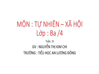 Bài giảng Tự nhiên & xã hội 3 - Vệ sinh thần kinh (tiếp theo) - GV: Nguyễn Thị Kim Chi