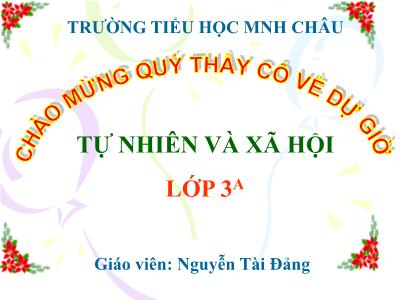 Bài giảng Tự nhiên & xã hội lớp 3 - Bài 19: Các thế hệ trong một gia đình - Giáo viên: Nguyễn Tài Đảng