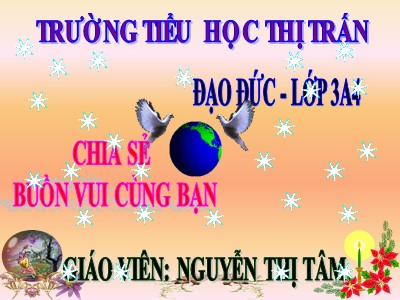 Bài giảng Đạo đức 3 - Chia sẻ vui buồn cùng bạn (Tiết 2) - Giáo viên: Nguyễn Thị Tâm