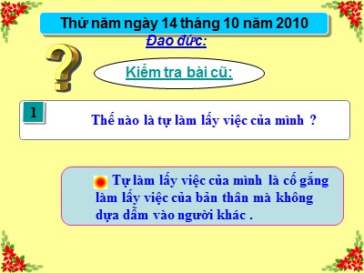 Bài giảng Đạo đức khối 3 - Quan tâm chăm sóc ông bà cha mẹ, anh chị em