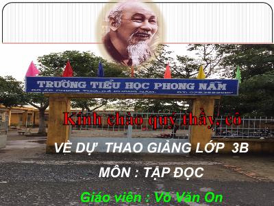 Bài giảng Tập đọc 3 - Nhà rông ở Tây Nguyên