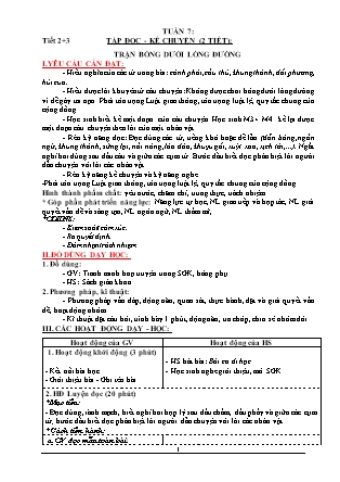 Giáo án phát triển năng lực Tổng hợp các môn Lớp 3 theo CV2345 - Tuần 7