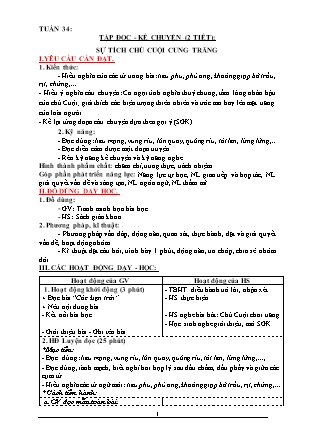 Giáo án phát triển năng lực Tổng hợp các môn Lớp 3 theo CV2345 - Tuần 34