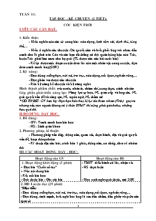 Giáo án phát triển năng lực Tổng hợp các môn Lớp 3 theo CV2345 - Tuần 33