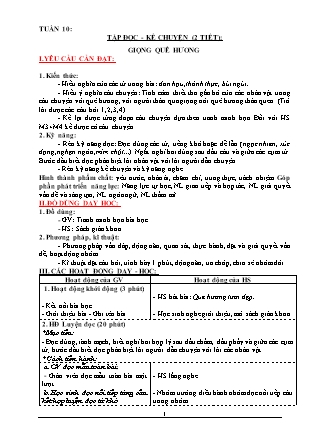 Giáo án phát triển năng lực Tổng hợp các môn Lớp 3 theo CV2345 - Tuần 10