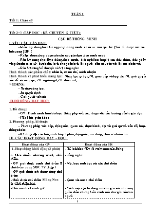 Giáo án phát triển năng lực Tổng hợp các môn Lớp 3 theo CV2345 - Tuần 1 (Bản hay)