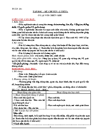 Giáo án phát triển năng lực Tổng hợp các môn Lớp 3 theo CV2345 - Tuần 20