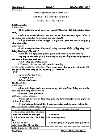 Giáo án phát triển năng lực Tổng hợp các môn Lớp 3 - Tuần 15 - Năm học 2018-2019 - Trường TH Hoàng Hoa Thám