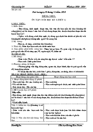 Giáo án phát triển năng lực Tổng hợp các môn Lớp 3 - Tuần 18 - Năm học 2018-2019 - Trường TH Hoàng Hoa Thám