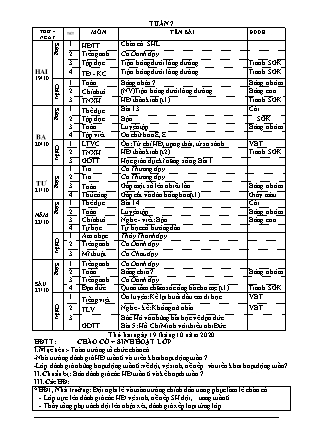 Giáo án phát triển năng lực Tổng hợp các môn Lớp 3 - Tuần 7 - Năm học 2020-2021