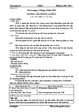 Giáo án phát triển năng lực Tổng hợp các môn Lớp 3 - Tuần 8 - Năm học 2018-2019 - Trường TH Hoàng Hoa Thám