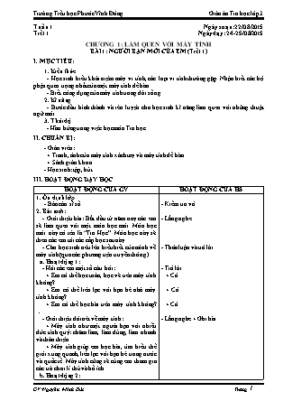 Giáo án Tin học Lớp 3 - Chương trình cả năm - Năm học 2015-2016 - Nguyễn Minh Đức