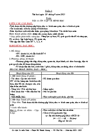 Giáo án Toán Lớp 3 theo CV2345 - Tuần 3 - Năm học 2021-2022 - Phạm Thị Thanh Hương