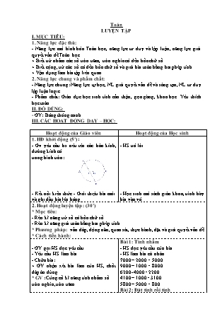 Giáo án Toán Lớp 3 - Tuần 22: Luyện tập