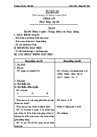 Giáo án Tổng hợp các môn Lớp 3 buổi sáng - Tuần 20 - Năm học 2017-2018 - Đặng Văn Tỉnh