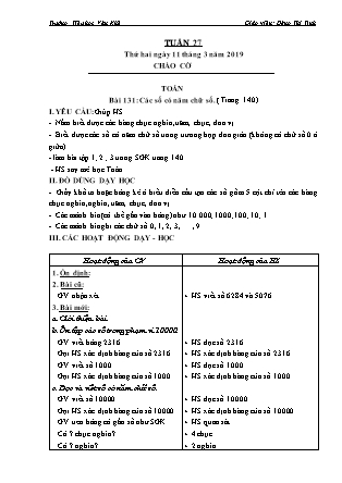 Giáo án Tổng hợp các môn Lớp 3 buổi sáng - Tuần 27 - Năm học 2018-2019 - Đặng Văn Tỉnh