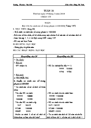 Giáo án Tổng hợp các môn Lớp 3 buổi sáng - Tuần 28 - Năm học 2017-2018 - Đặng Văn Tỉnh