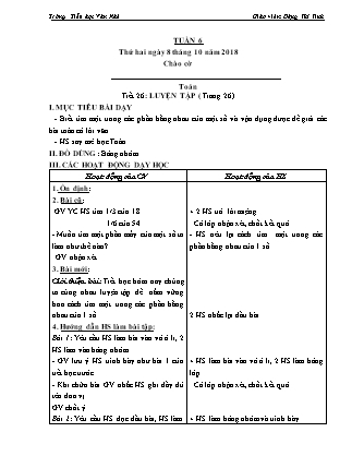 Giáo án Tổng hợp các môn Lớp 3 buổi sáng - Tuần 6 - Năm học 2018-2019 - Đặng Văn Tỉnh