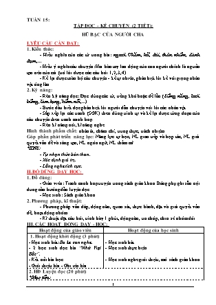 Giáo án Tổng hợp các môn Lớp 3 theo CV2345 - Tuần 15 - Năm học 2021-2022