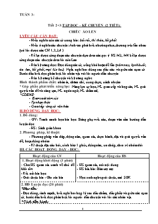 Giáo án Tổng hợp các môn Lớp 3 theo CV2345 - Tuần 3 - Năm học 2021-2022