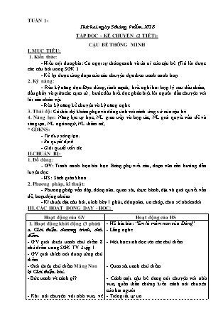 Giáo án Tổng hợp các môn Lớp 3 - Tuần 1 - Năm học 2018-2019 (Bản hay)