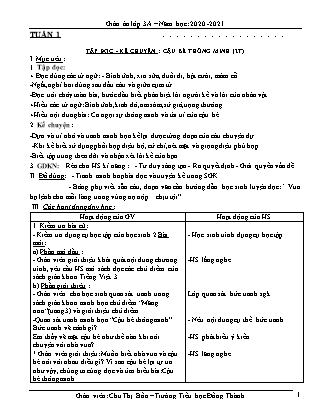 Giáo án Tổng hợp các môn Lớp 3 - Tuần 1 - Năm học 2020-2021 - Chu Thị Bốn