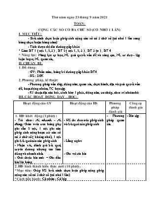 Giáo án Tổng hợp các môn Lớp 3 - Tuần 1 - Năm học 2021-2022