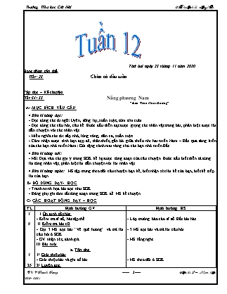 Giáo án Tổng hợp các môn Lớp 3 - Tuần 12 - Năm học 2020-2021 - Võ Thanh Trang