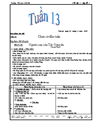 Giáo án Tổng hợp các môn Lớp 3 - Tuần 13 - Năm học 2020-2021 - Võ Thanh Trang