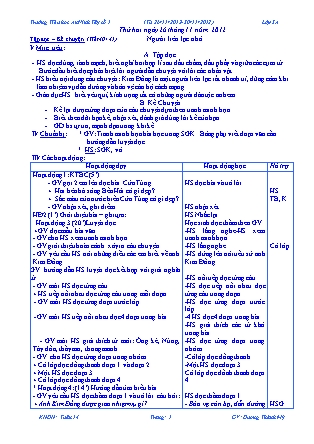 Giáo án Tổng hợp các môn Lớp 3 - Tuần 14 - Năm học 2012-2013 - Dương Thành Mỹ