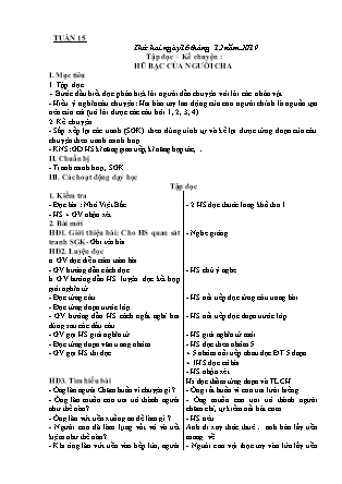 Giáo án Tổng hợp các môn Lớp 3 - Tuần 15 - Năm học 2019-2020