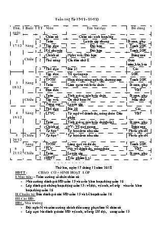 Giáo án Tổng hợp các môn Lớp 3 - Tuần 16 - Năm học 2017-2018