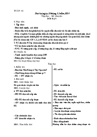 Giáo án Tổng hợp các môn Lớp 3 - Tuần 16 - Năm học 2019-2020