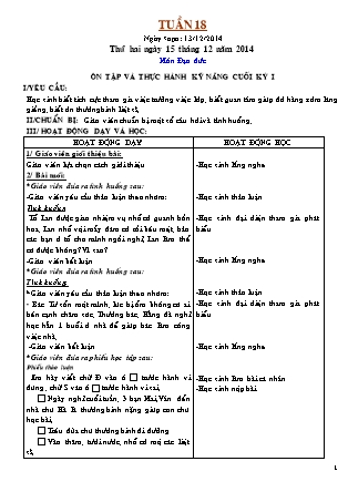 Giáo án Tổng hợp các môn Lớp 3 - Tuần 18 - Năm học 2014-2015 (Bản hay)