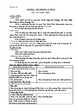 Giáo án Tổng hợp các môn Lớp 3 - Tuần 21 (Bản hay)