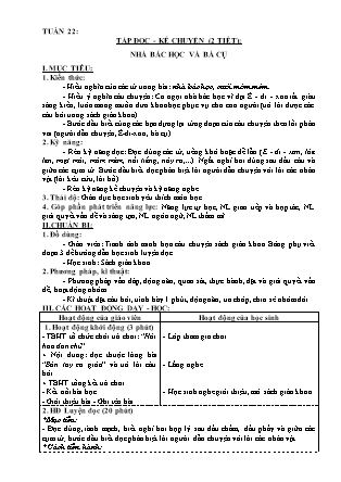 Giáo án Tổng hợp các môn Lớp 3 - Tuần 22 (Bản hay)