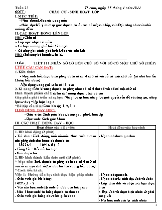 Giáo án Tổng hợp các môn Lớp 3 - Tuần 23 - Năm học 2021-2022