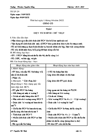 Giáo án Tổng hợp các môn Lớp 3 - Tuần 29 - Năm học 2021-2022 - Nguyễn Thị Thúy