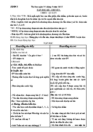 Giáo án Tổng hợp các môn Lớp 3 - Tuần 3 - Năm học 2015-2016