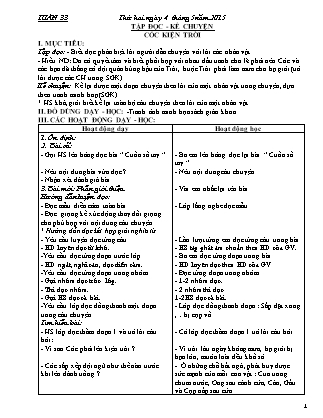 Giáo án Tổng hợp các môn Lớp 3 - Tuần 33 - Năm học 2014-2015