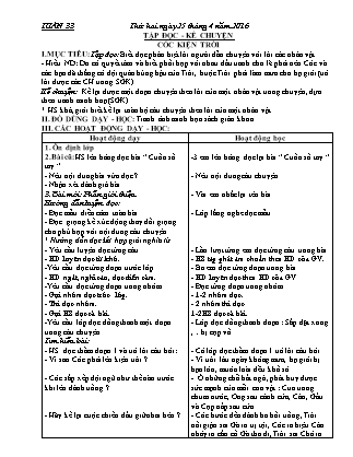 Giáo án Tổng hợp các môn Lớp 3 - Tuần 33 - Năm học 2015-2016