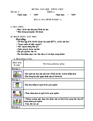 Giáo án Tổng hợp các môn Lớp 3 - Tuần 3+4 - Năm học 2019-2020