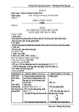 Giáo án Tổng hợp các môn Lớp 3 - Tuần 5 - Năm học 2020-2021 - Hoàng Thùy Dung