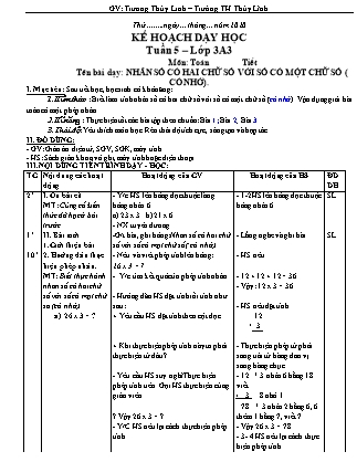 Giáo án Tổng hợp các môn Lớp 3 - Tuần 5 - Năm học 2021-2022 - Trương Thùy Linh