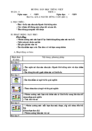 Giáo án Tổng hợp các môn Lớp 3 - Tuần 5+6 - Năm học 2019-2020