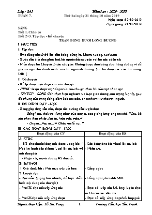 Giáo án Tổng hợp các môn Lớp 3 - Tuần 7 - Năm học 2019-2020 - Tô Thị Vang