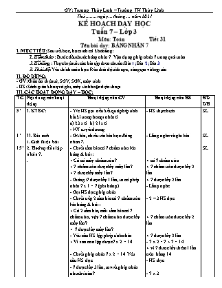 Giáo án Tổng hợp các môn Lớp 3 - Tuần 7 - Năm học 2021-2022 - Trương Thùy Linh