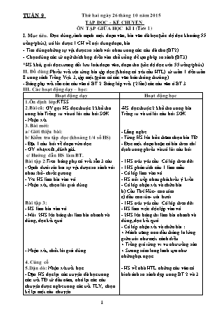 Giáo án Tổng hợp các môn Lớp 3 - Tuần 9 - Năm học 2015-2016