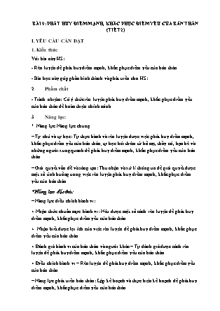 Giáo án Đạo đức Lớp 3 - Tuần 23, Bài 9: Phát huy điểm mạnh, khắc phục điểm yếu của bản thân (Tiết 2)